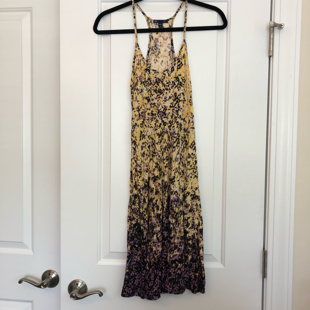 GAP Factory Yellow Purple Racerback Dress XS